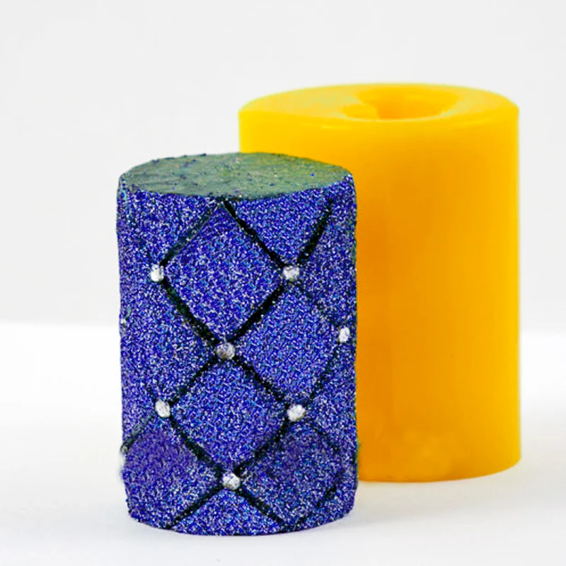 3D силиконовая форма для мыла цилиндрическая ромбовидная форма для мыла формы для свечей многоразовые формы для рукоделия ароматный, в форме косточки формы