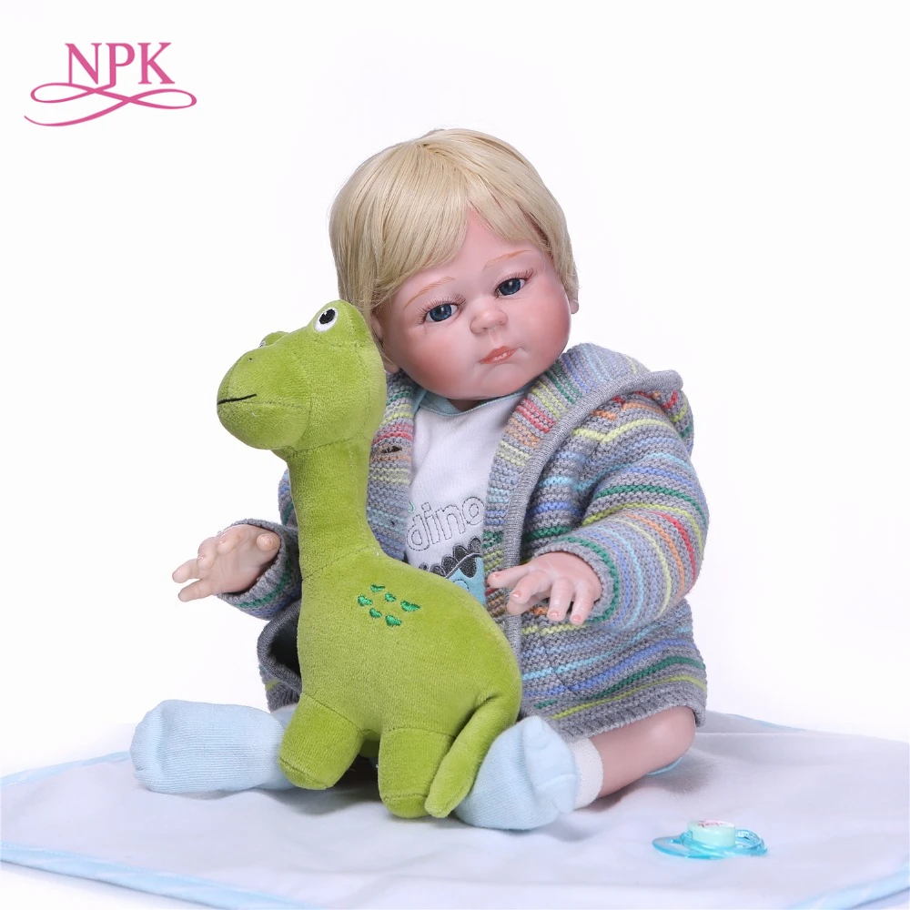 Реалистичные куклы NPK 49 см полностью силиконовая виниловая кукла младенец с