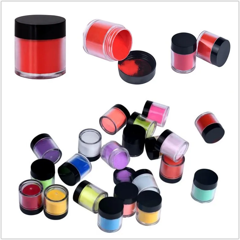 Цветные женские украшения для ногтей, 18 цветов, УФ-гель, акриловый порошок, пыль, дизайнерское украшение, 3D украшение, набор 30p1205