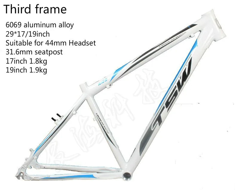 Clearance 31.6mm seatpostFree shipping  V/Disc brakes  29*17/19inch frame  MTB frame  Mountain bike  6069 aluminum  alloy frame  29er  27 4