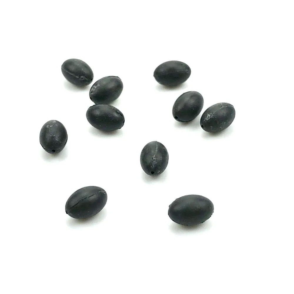

10pcs/Lot 8mm 0.5g carp fishing Enlarged bore tungsten oval beads leadcore beads pin down End tackle Tungsten hooklink sinker