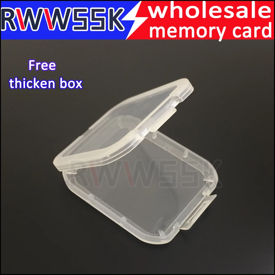 

10pcs/LOT sufficient thickness CF card box case card case memory card Transparent white Plastic Case AAAAA+thickness
