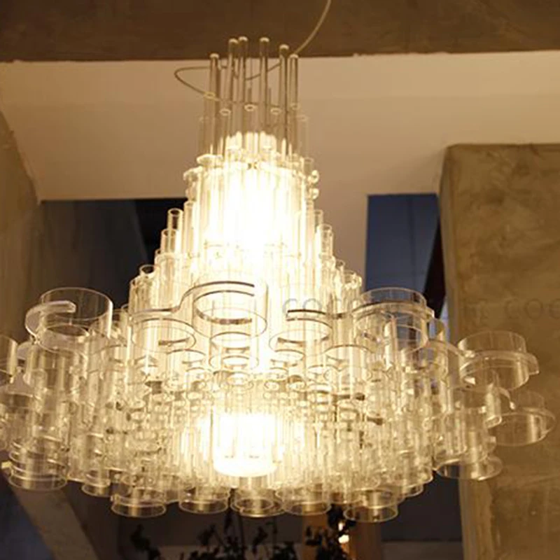 

Modern Led Transparent Acrylic Lamps Chandelier Lamp Lustre For Living Dinning Bedroom Restaurant Avize Fixtures Chandelier F011
