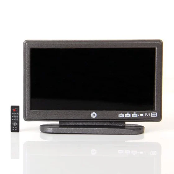 

Dollhouse Miniature Widescreen Flat Panel LCD TV with Remote Gray