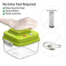 Вакуумный пищевой упаковщик, контейнер с одной кнопкой, внутренний насос, герметичный пластиковый контейнер для хранения продуктов, Набор вакуумных контейнеров, включая 3 контейнера