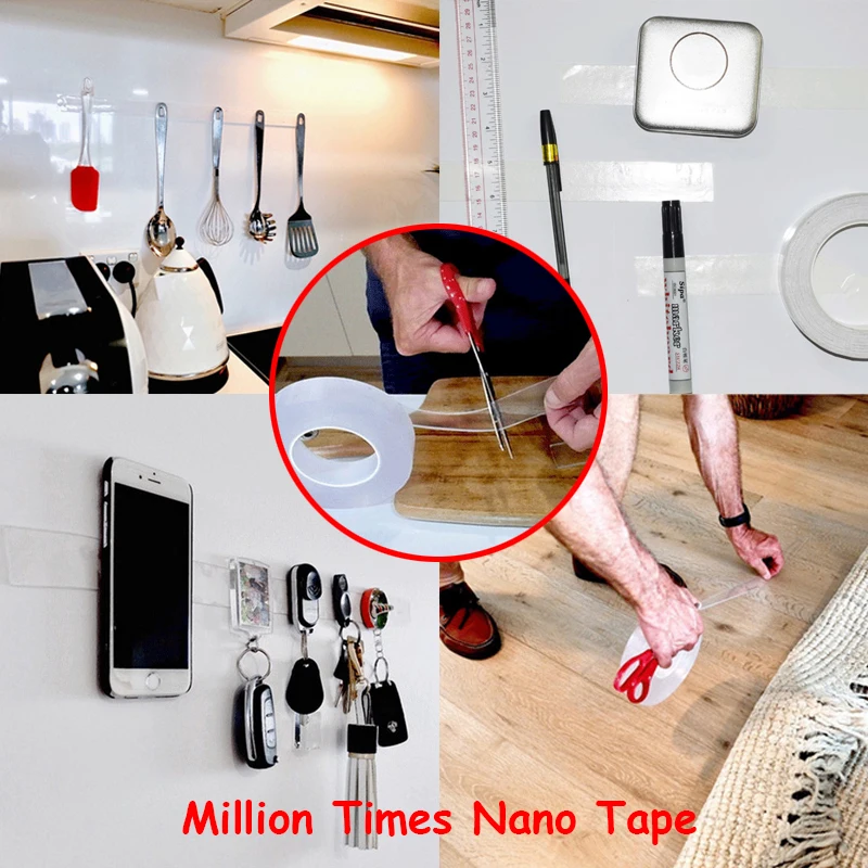 Multifunction Nano Tape No Residue Non slip Stickiness Gel Grip Tape Universal Sticker Indoor