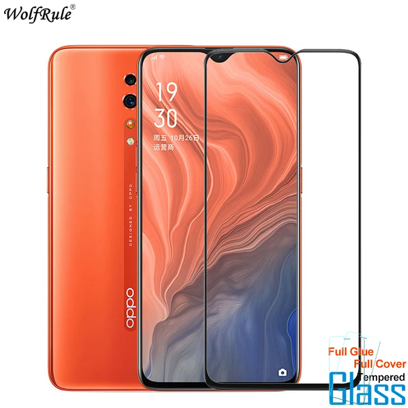 

For Glass OPPO Reno Z Screen Protector Full Glue Cover Tempered Glass For OPPO Reno Z Glass Protective Phone Film PCDM10 6.4''