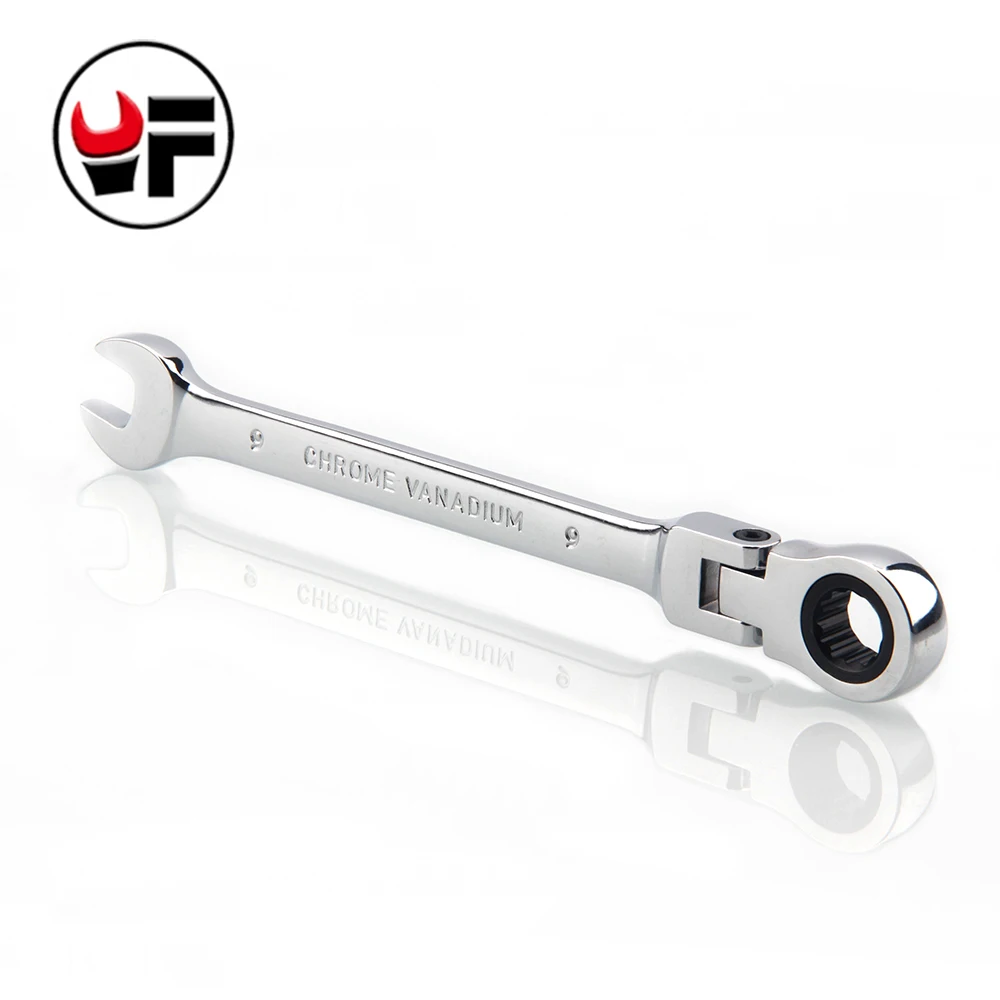 YOFE 10mm Flexible Head Ratchet Combination Wrench Spanner Gear Ring