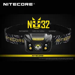 Лидер продаж Nitecore NU32 CREE XP-G3 S3 светодиодный 550 люмен Высокая производительность Перезаряжаемые фары Встроенный литий-ионный Батарея