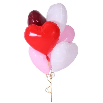 

5pcs Candy Color Heart Foil Balloons Pink White Blue Ballons Wedding Decoration Baby Shower Happy Birthday Party Kids Toy Globos