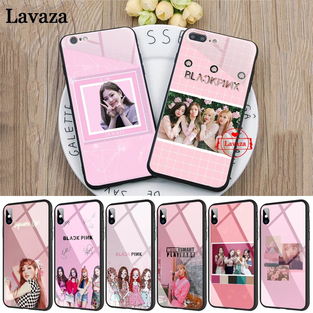 

Lavaza BLACKPINK LISA Glass Phone Case for Apple iPhone 11 Pro XR X XS Max 6 6S 7 8 Plus 5 5S SE
