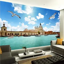 Beibehang пользовательские 3d обои Венеция Вода Город стерео пейзаж обои диван ТВ фон стены домашнего декора