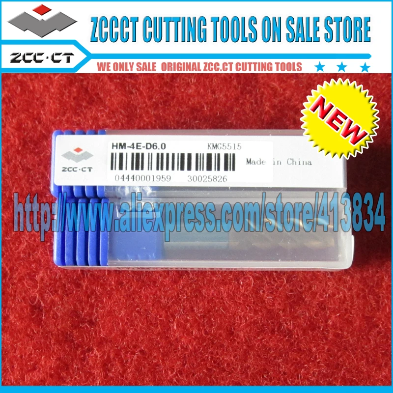 

1 piece HM-4E-D6.0 68HRC ZCC.CT HMX HM Cemented Carbide CNC 4-flute flattened end mills with straight shank