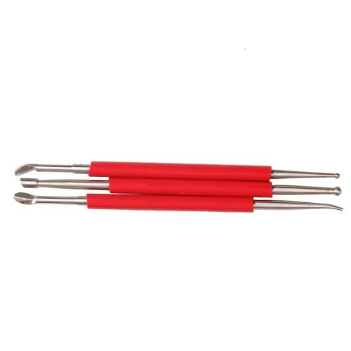 10sets(3pcs/sets) Stainless Steel Polymer Clay Craft Tool Wax Clay Sculpting Tool Set Pottery
