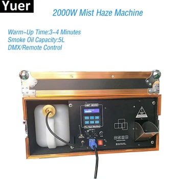 Goedkoop Nieuwe 2000 W Mist Haze Machine 5L Fog Machine Geluid Party Apparatuur DMX Controller DJ Disco Licht Podiumverlichting Rook machine