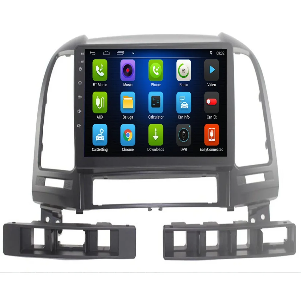 Sale Android8.1 Radio Car Multimedia Player Head Unit GPS Navigation Stereo For Hyundai SANTA FE 3 4 Hole 2006 2007 2008 09-2011 2012 1