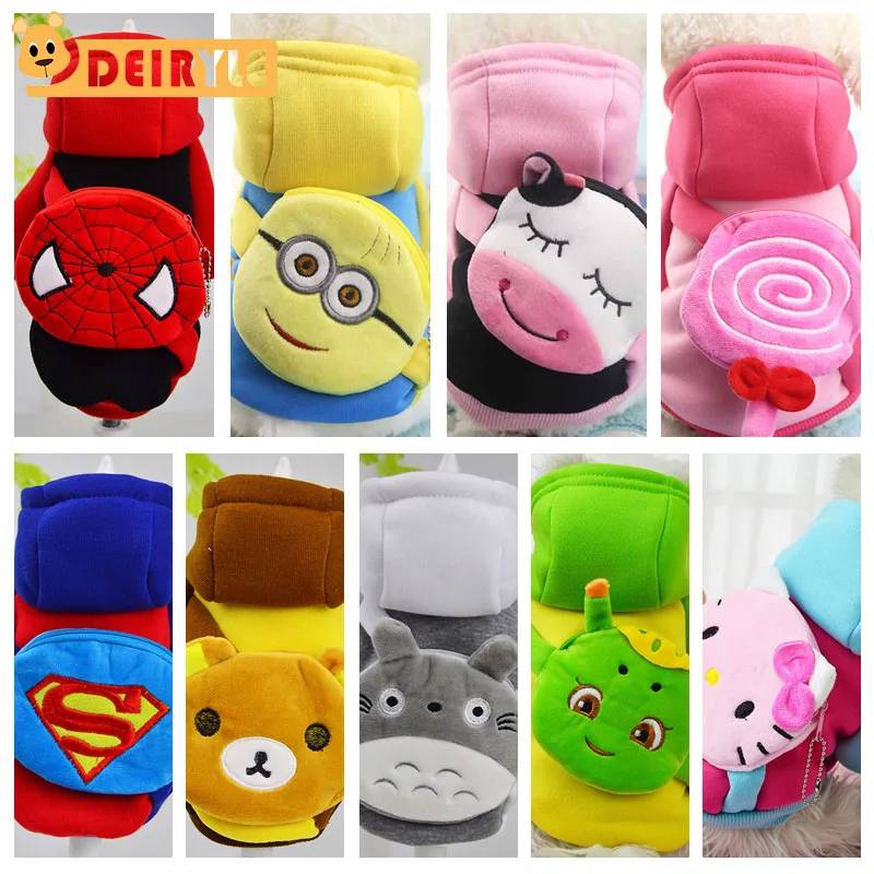 

Cute Design Pet Dog Clothes Winter Pet Products Clothing Cat Dog Coat Jacket Cartoon Puppy Outfit Clothes