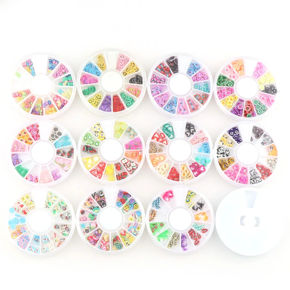 1 Box Mixed Style 3D Mixed Shape DIY Design Slice Petals Nail Art Decoration Manicure Tips 4