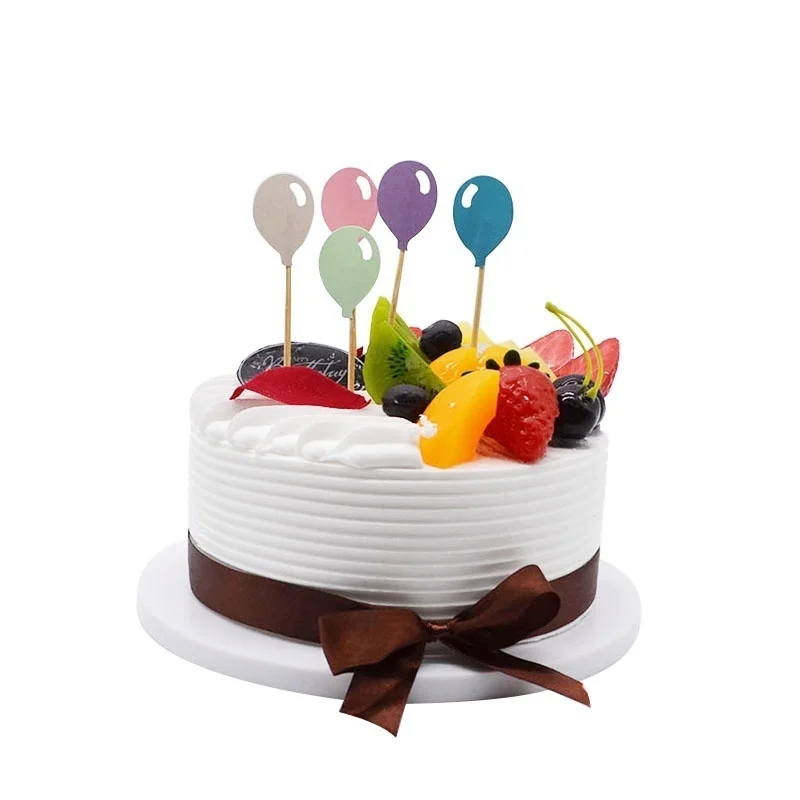 20 шт Мини ручной работы Многоцветный торт Топпер украшения закуски Коктейль Свадьба День рождения партия напитки выбор украшения случайный