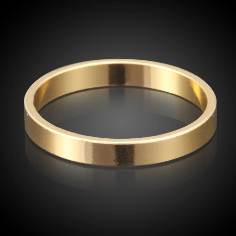 3mm Wedding Rings For Women Ring Gold Color Small Ring Smooth Wedding Rings Pair