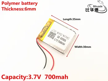 

3.7V,700mAH,603035 Polymer lithium ion / Li-ion battery for TOY,POWER BANK,GPS,mp3,mp4