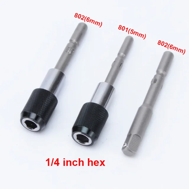 

high quality 3Pcs 801/802 to 1/4 Hex Shank Magnetic Screwdriver Bit Holder Quick Release Electric Drill Tools