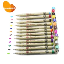 Улучшенный 12 цветов эскиз Микрон ручка, 0,5 мм fineliner