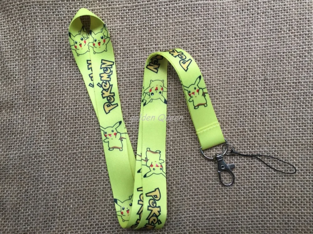10 Pcs Pikachu popular Anime Cartoon Neck Straps Lanyards ID Card,Key