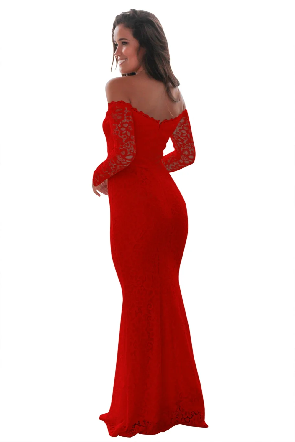 Red-Crochet-Off-Shoulder-Maxi-Evening-Party-Dress-LC61847-3-2