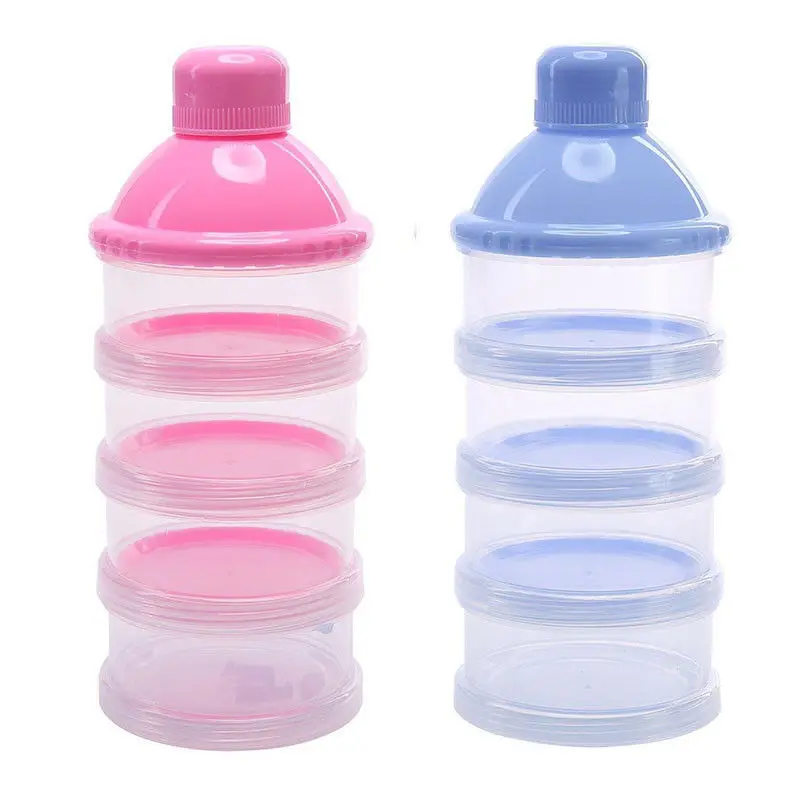 

Portable Milk Powder Bottle Four Grid Formula Dispenser Food Container Box Baby Feeding Box Kids Toddler Food Storage Box