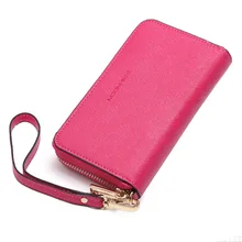 The new female hand bag leather purse short zipper for iphone 5 5c 5s 6 6s case with a wrist bag