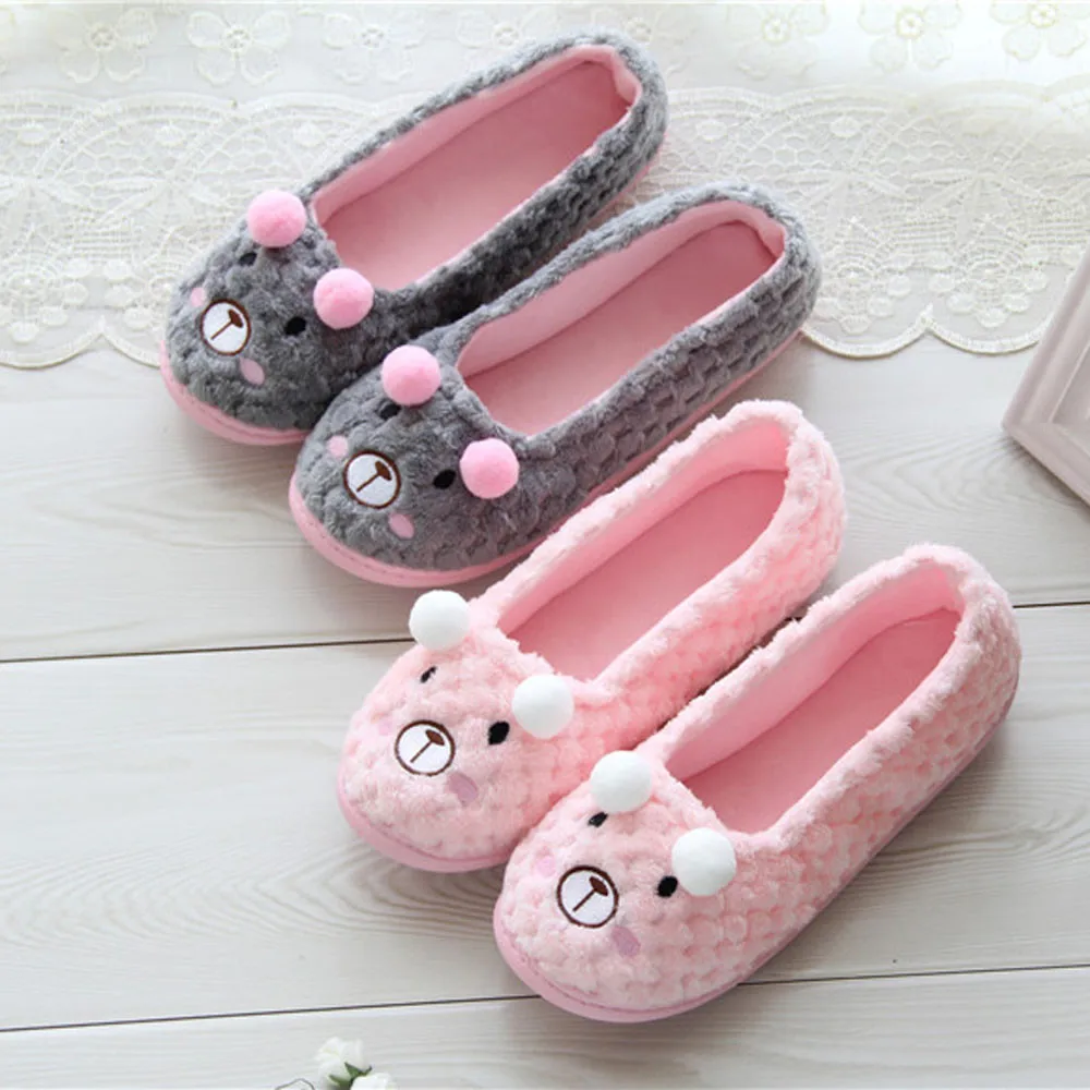 

Cute Slippers Shoes For Women Home Indoor Slippers Female Cartoon Casual Keep Warm Pregnant Women Shoes Winter Autumn Hot Sale