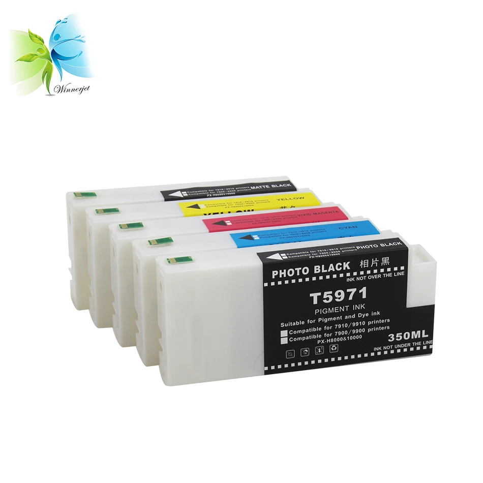 

Winnerjet 350ml Compatible ink cartridge for Epson Stylus Pro 7700 9700 Printer Cartridge Full With sublimation ink