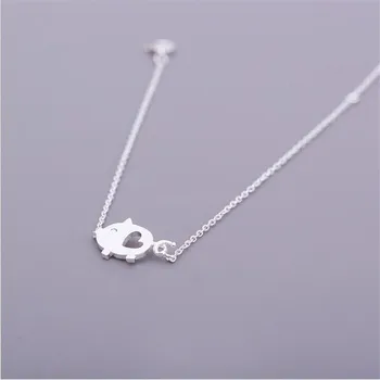 

Exquisite Creative Handmade 925 Sterling Silver Jewelry Bracelets Drawing Small Cute Pig Lovely Female Hollow Bracelets BS017