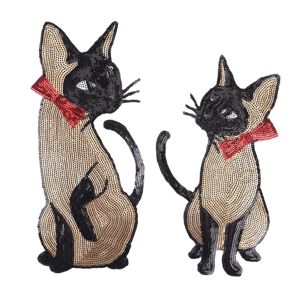 

2018 Cat Sequins Embroidery Cloth Paste Clothes Coat Accessories Adhesive Patch Stickers Sweater Repair Subsidies Chapter