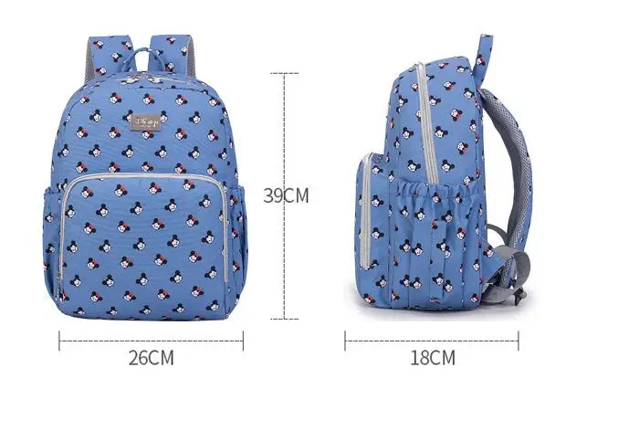 Disney мода Мама сумка для подгузников большой емкости путешествия рюкзак для подгузников с анти-потери молнии детская сумка для прогулки с