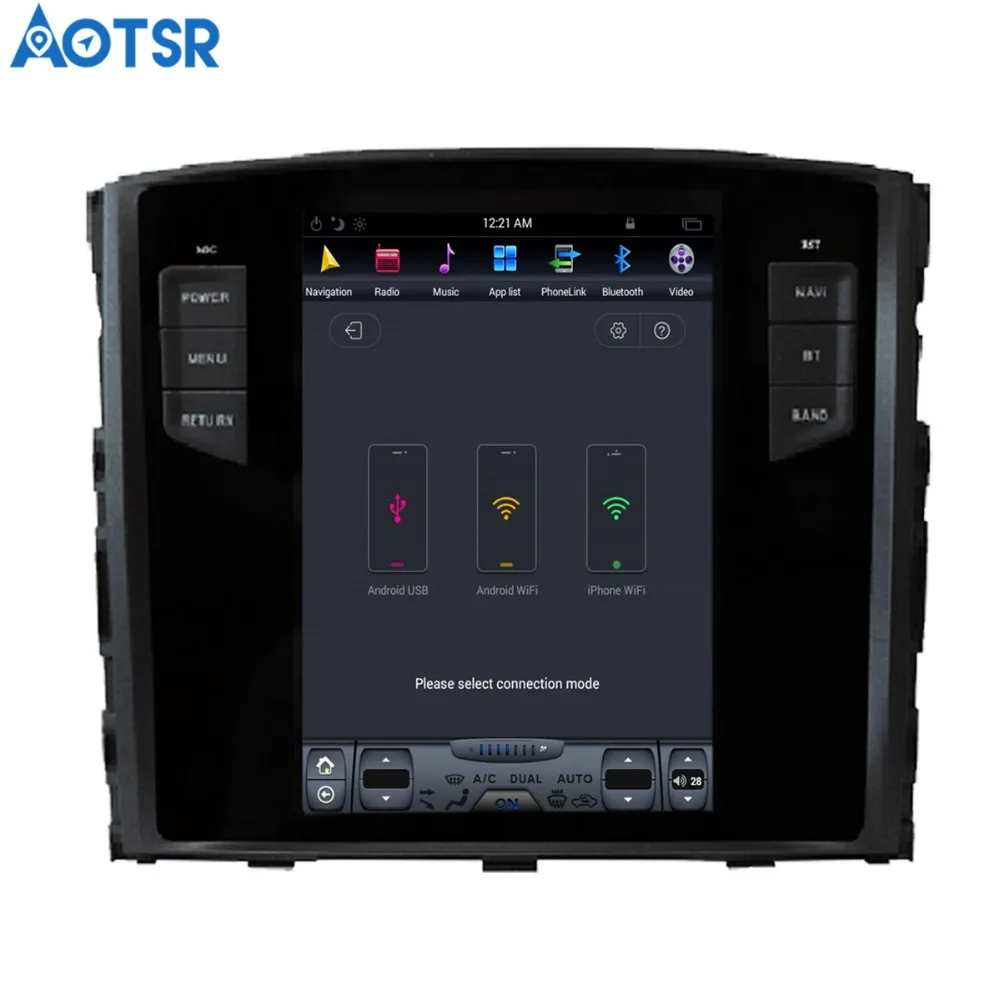 Excellent Aotsr Android 7.1 Tesla style Car No DVD Player GPS Navigation For MITSUBISHI PAJERO V97 V93 Shogun Montero 2006+ headunit 3