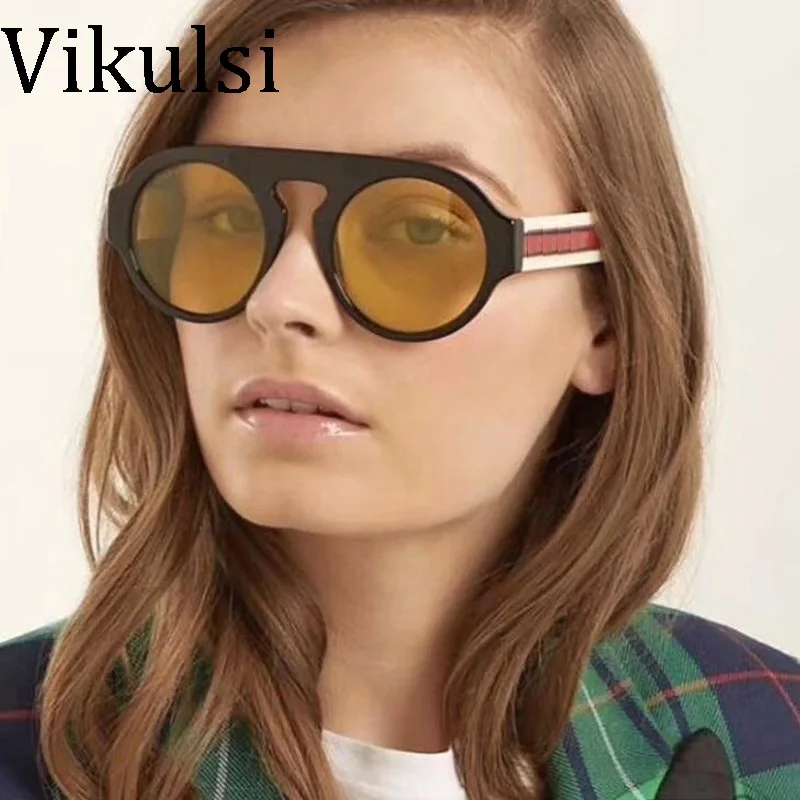 Очки солнцезащитные круглые для мужчин и женщин UV 400 Классические брендовые