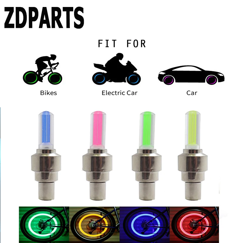ZDPARTS 2X Motorcycle Car Wheel Tire Valve Caps Cover LED For Kia Rio