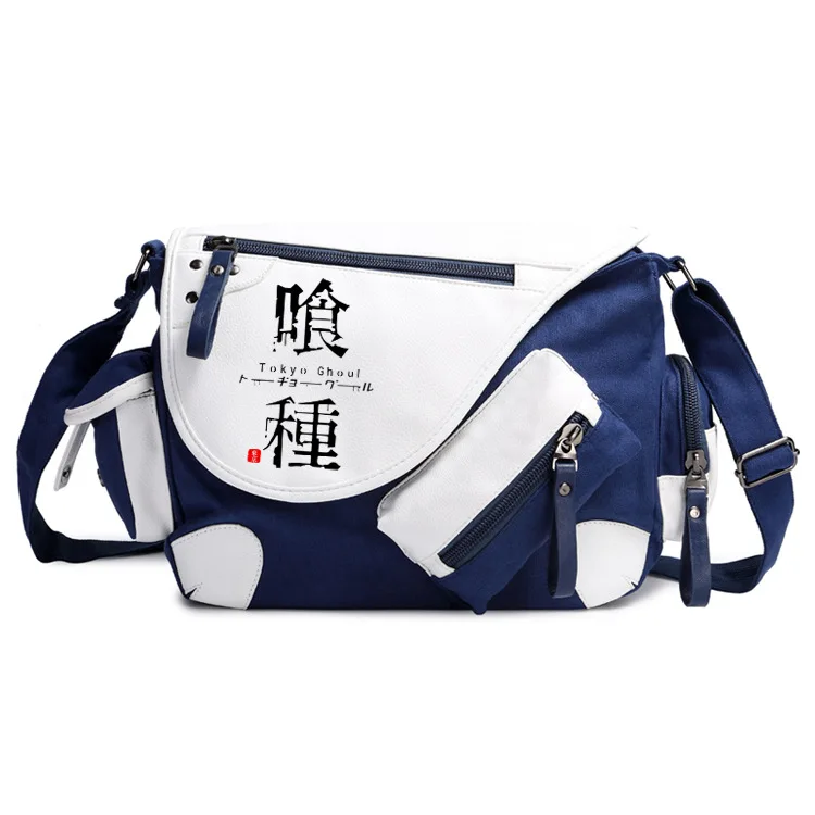 Japan Anime Tokyo Ghoul Canvas Casual Zipper Boys Girls Shoulder Bag
