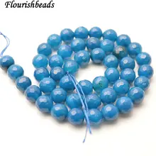 8 мм граненый темно синий камень агат Круглые свободные бусины