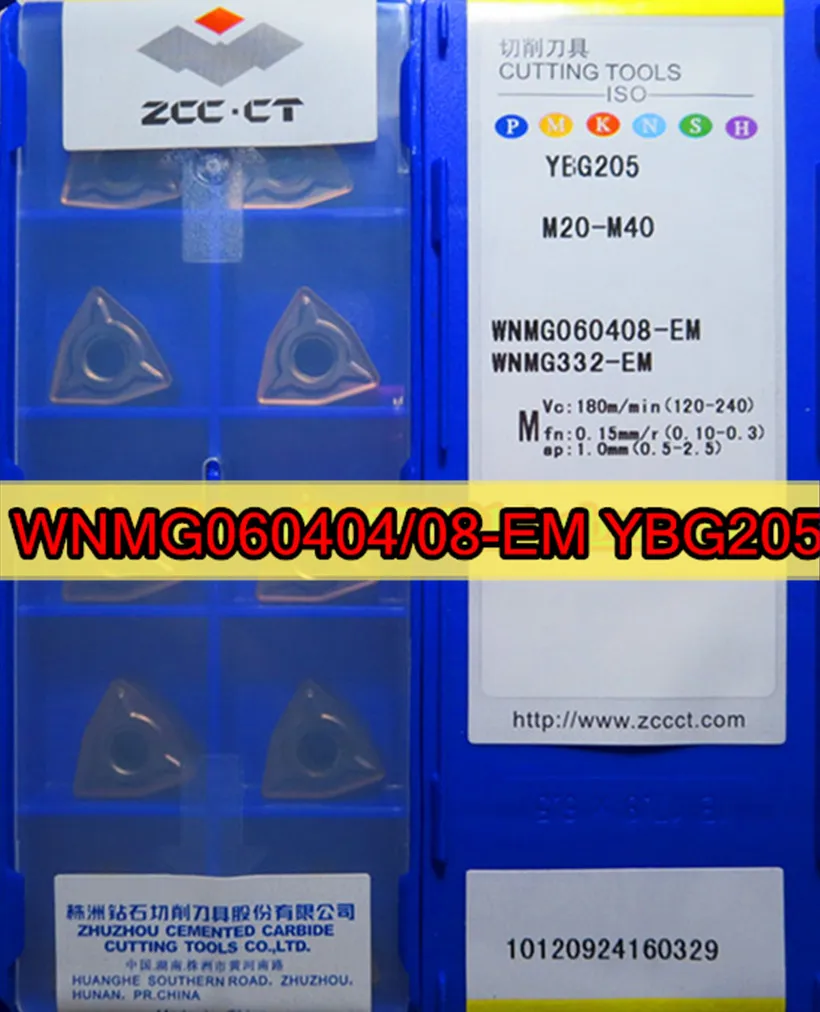 WNMG060404 EF EM YBG205 WNMG060408 10 шт. 50 ZCC.CT карбидная вставка = M20 M40 обработка: нержавеющая