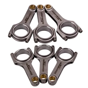 

Connecting Rods for Nissan R32 R33 R34 2.5 GTS 2.6 GTR RB25DET RB26DET Pleuel bielle H Beam Crankshaft Piston Conrod 121.5mm