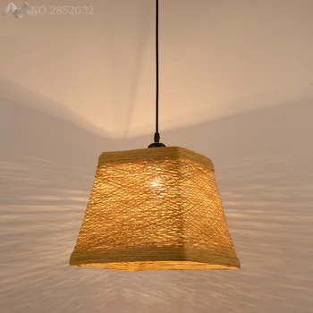 

Modern Pendant Lights Bar Coffee Shop Restaurant Pendant Lamp Living Room Handcrafted Rattan Arts Shade Hanging Light Fixtures