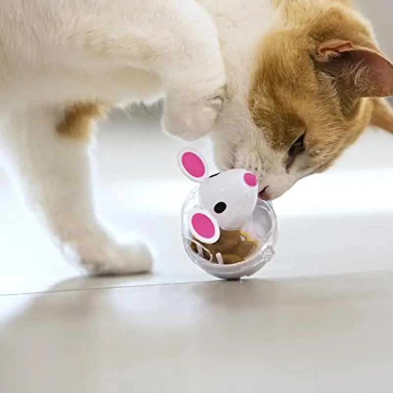 Pet Cat Toy Feeder ball Mouse Tumbler Educational Toys Pet Leakage Device Funny Cat kitten Interactive Leaking Food Balls