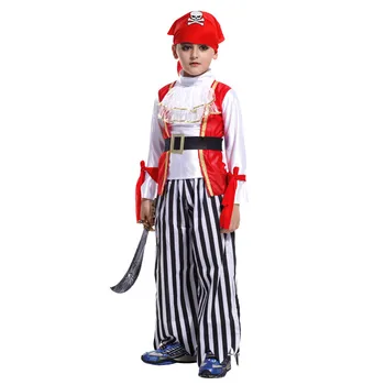 

M-XL Halloween Robber Bandit Costumes Kids pirate Cosplay Boys corsair Role play Children's day Carnival Christmas party dress