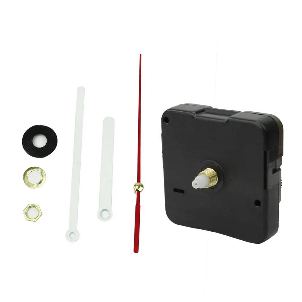Черные кварцевые настенные часы с механическим ходом с белыми красными ручками бесшумный режим DIY ремонт замена деталей комплект украшения для дома