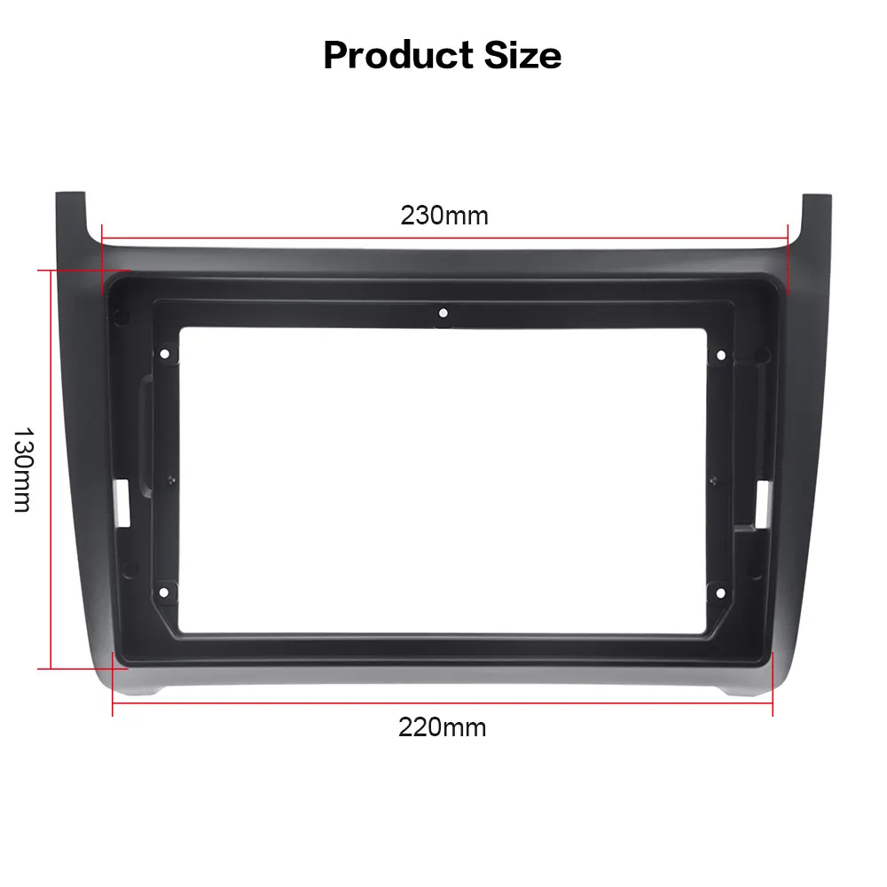 ZWNAV автомобильный двойной Din рамка Радио панель DVD Dash внутренняя отделка для Volkswagen new POLO 2012 2013