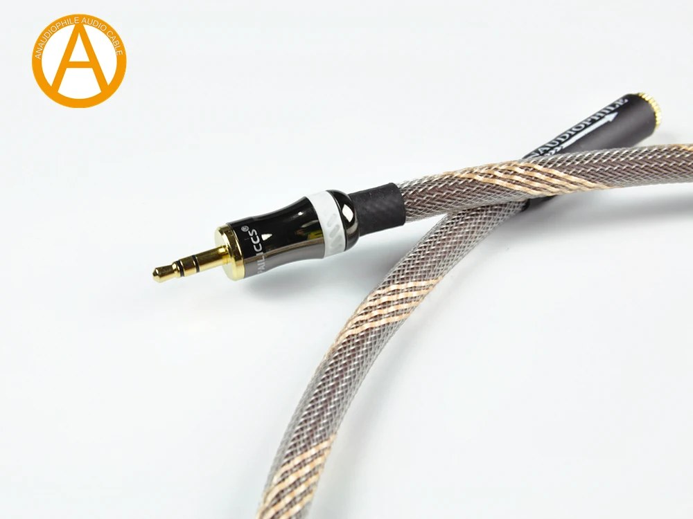 ANAUDIOPHILE 3.5mm Extension Cable 3.5mm HiFi Headhone Jack Male To Female Audio Cable Mobile Phone Music Player Laptop Earphone