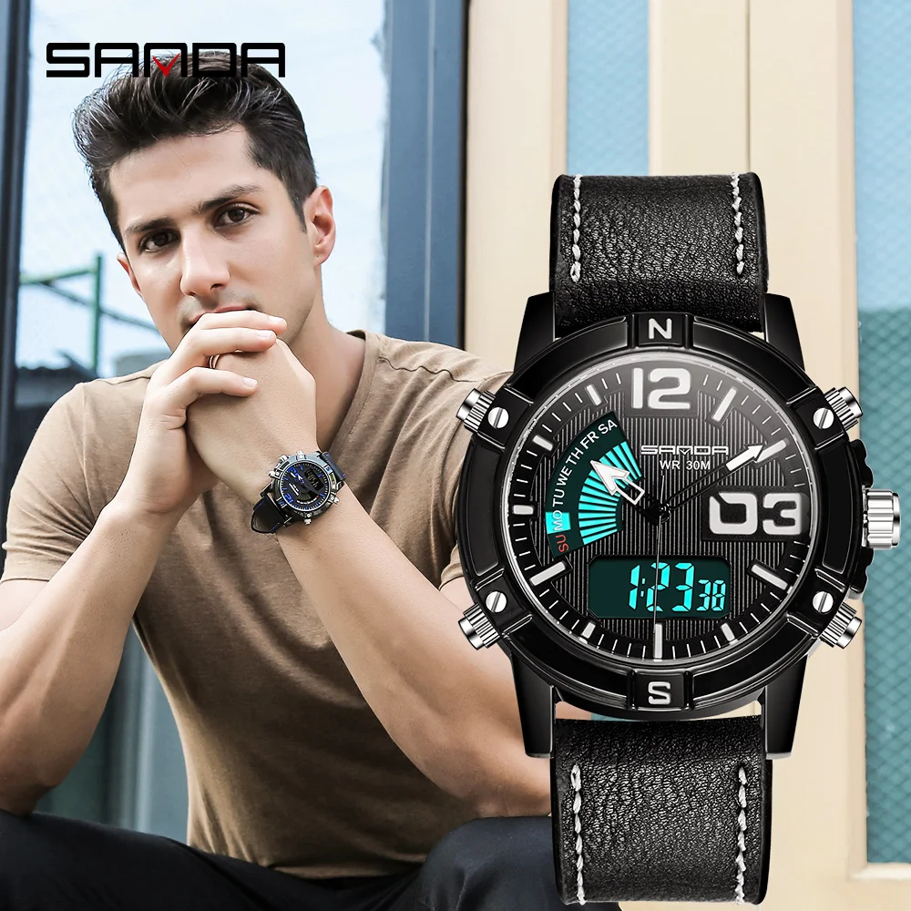 

Relogio Masculino Sanda 2019 Waterproof Electronic Men's Watch Multifunction Outdoor Sports Student Male Watch Bayan Kol Saati